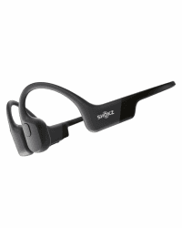 SHOKZ OpenRun Knochenschall Kopfhörer, Open-Ear Sport Bluetooth Kopfhörer mit Noise-Cancelling Mikrofon, IP67 wasserdichte kabellose Ohrhörer zum Laufen, 8 Std Spielzeit, USB-C, mit Sport-Stirnband Standard Cosmic Black