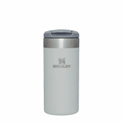 Stanley Aerolight Transit Thermobecher 0.35L - Hält 4 Stunden Heiß - Spülmaschinenfest - Kaffeebecher To Go Auslaufsicher - Kompatibel mit gängigen PKW-Getränkehalterungen - Thermosflasche - Fog 0.35L Fog Metallic