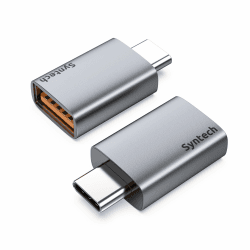 Syntech USB C auf USB Adapter (2 Pack), 10Gbps USB 3.2 Gen 2 Fit Side by Side, USB C Male auf USB A 3.2 Female Adapter Kompatibel mit iPhone 16 Pro Max/iPad/iMac/MacBook Pro und Thunderbolt 4/3 Geräte