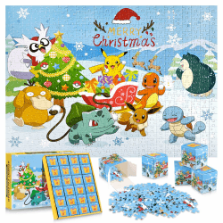 Thingehoy Puzzle Adventskalender 2024 Kinder, Puzzle 45 * 50 cm (576Teile), Adventskalender Puzzle Spielzeug Weihnachts Geschenke für Jungen, Mädchen, Kinder, Erwachsene