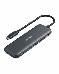 Anker USB C Hub, 332 USB-C Hub (5-in-1) mit 4K-HDMI-Display, 5 Gbit/s Datenanschluss und 2 USB-A-Anschlüssen für MacBook Pro, Air, Dell XPS, Lenovo Thinkpad, HP Laptops und mehr Schwarz