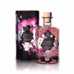 Michi Palma | The Great Kyōto Golden-Cherry-Blossom (1 x 0.5 l) | Premium Spirituose auf Gin-Basis | Mit 23 Karat reinem Blattgold und edler Geschenkverpackung | Goldene Gin-Geschenkidee Kirsche