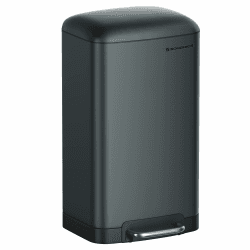 SONGMICS Mülleimer, 30 l, mit Pedal aus Stahl, Inneneimer und Deckel, Griff, Soft-Close, luftdicht, für Küche, Wohnzimmer, Anthrazitgrau LTB01GS