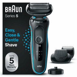 Braun Series 5 Elektrorasierer mit EasyClick Barttrimmer Aufsatz, Rasierer Herren Elektrisch Ladestation, EasyClean, Wet & Dry, rasierapparat, trockenrasierer, Made in Germany, 51-M4500cs, mintgrün 51-M4500cs Ladestation
