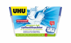 UHU Luftentfeuchter, Bekämpft Feuchtigkeit und Schimmel in Wohnräumen, jetzt noch effektiver dank innovativem Feuchtigkeitsmagnet, 450 g 2 x 450 g Original 2x 450g Magnet-Tab