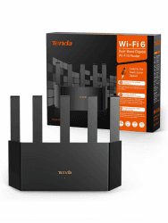 Tenda RX2L Pro Wi-Fi 6 WLAN Router (AX1500 Dualband 1201Mbit/s 5 GHz, 300Mbit/s 2,4GHz) 5Xexterne Antennen, 4-Gigabit-Port, Repeater & AP Modus, Wi-Fi+, Kindersicherung, WPA3, VPN, Keine DSL-Funktion Wi-Fi 6 AX1500