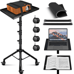 CAHAYA Beamer Ständer Projektor Halterung Multifunktionaler mit Omni-Direktionalen Rollen Bodenständer für Laptop Ständer Projektor Kamera mit verstellbarer Höhe für Outdoor-Filme CY0332 mit Rollen