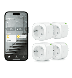 Eve Energy (Matter) 4er Set – Smarte Steckdose, TÜV-zertifiziert, Stiftung Warentest, Matter & Thread, funktioniert mit Apple Home, Alexa, Google Home, SmartThings, Thread Border Router erforderlich Eve Energy Matter (4-Pack) Single
