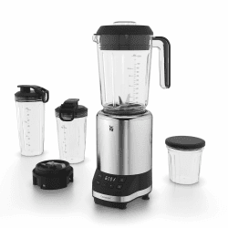 WMF Kult Pro Multifunktionsmixer Hochleistungsmixer, 30.000 U/min, Smoothie Maker, Standmixer, Ice-Crush Funktion, 4 Mixbehälter inkl. ToGo-Verschluss Single