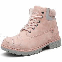 Eagsouni Winterschuhe Herren Damen Gefütterte Stiefel Warm Schneestiefel Wasserdicht Winterstiefel Winter Boots Outdoor 38 EU Pink