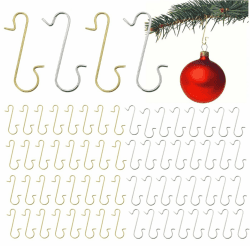 TK Gruppe Timo Klingler 150x Haken Weihnachtsbaum Baumhaken Gold & Silber Aufhänger Kugelaufhänger für Christbaumkugel, Weihnachtskugeln, Aufhänger in S Form für Weihnachten Silber und Gold
