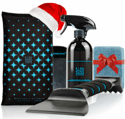 King Kong State Winter-Set für Autos - Geschenk-Set aus Luftentfeuchter-Kissen, Eiskratzer, Scheiben-Enteiserspray und Mikrofaser-Schwamm