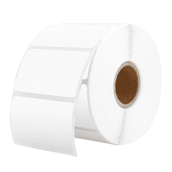 MUNBYN 57x32mm Thermodirekt-Etiketten, Selbstklebend Adressaufkleber, BPA&BPS Freies Quadratisches Etiketten für Thermo-Etikettendrucker-1 Rolle,1000 Etiketten Weiß Weiß 57x32mm