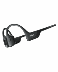 SHOKZ OpenRun Pro Knochenschall Kopfhörer, Open-Ear Bluetooth Kopfhörer mit Noise-Cancelling Mikrofon, IP55 wasserdichte kabellose Ohrhörer zum Laufen, 10 Std Spielzeit, mit Sport-Stirnband, Schwarz Standard Swift Black
