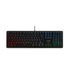 CHERRY G80-3000N RGB, Mechanische Gaming-Tastatur mit RGB-Beleuchtung, Deutsches Layout (QWERTZ), Kabelgebunden, Original MX SILENT RED Switches, Schwarz