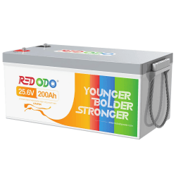 Redodo LiFePO4 Batterie 24V 200Ah mit 200A BMS, Tiefzyklus Lithium Batterie mit 5120Wh Max. Energie & 5120W Max. Leistung, Stromspeiccher Perfekt für Inselanlage, Notstromversorgung, Wohnmobil 24V200Ah
