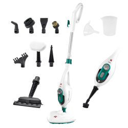 Di4 Dampfreiniger Steamclean Multifunktion 10 in 1, 1500W, Reiniger Handgerät und Dampfmop, Düsen und Mikrofaserbezug, für alle Böden, ideal für Teppich, ECO-Reinigung, Amazon-Exklusiv