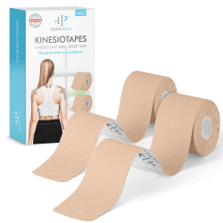 Health Press® Kinesiotapes - 2 Kinesiologie Tape Rollen Hautfarben + Hautfarben (5cm x 5m) Kinesiotape - Profi Physio Tape und Sporttape - Hautfreundliche Tapes DERMATEST: SEHR GUT 500 x 5 cm (2 Stück) Hautfarben + Hautfarben