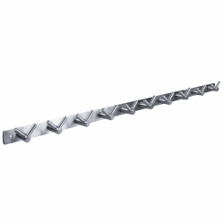 Stahlia Hakenleiste Kleiderhaken EDELSTAHL gebürstet Garderobenleiste Garderobenhaken mit 1/4/6/8/10 Haken Wandhaken Wandgarderobe, Länge wählbar: 10 Haken(L: 770mm) Modell:AURORA 10 Haken(Länge 770 mm) Model: *4* Aurora