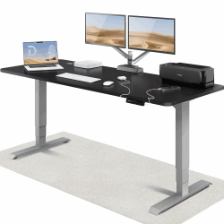 Desktronic Höhenverstellbarer Schreibtisch (200x80cm) - Schreibtisch Höhenverstellbar Elektrisch mit Flüsterleisem Dual-Motor & Touchscreen - Hohe Tragfähigkeit - Stehtisch HomePro Grau + Schwarz 200 x 80 cm