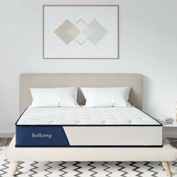 SuiLong Premium Matratze 140x200 Höhe 25cm H3 H4 5-Zonen Taschenfederkernmatratze Produziert mit Besteht aus Taschenfederkern & Komfortabler Memory-Schaum Ergonomie 140x200x25cm Blau 25cm
