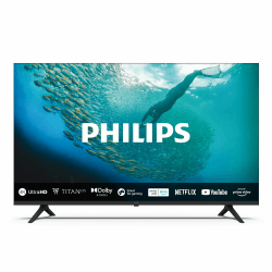 PHILIPS 55PUS7009 4K LED Smart TV - 55-Zoll Display mit Pixel-präziser Ultra HD Titan OS Plattform und Dolby Atmos-Klang. Funktioniert mit Alexa und Google Sprachassistent – Schwarz 7009 Series 55"