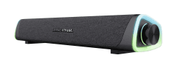 Trust Gaming GXT 620 Axon RGB Soundbar 12W, Stromversorgung über USB, 3.5mm AUX, PC Lautsprecher mit LED-Beleuchtung für Desktop-Computer, Laptop, Smartphone, Tablet, TV - Schwarz