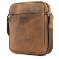 Berliner Bags Umhängetasche Tom aus Leder, Kleine Schultertasche für Herren Earth