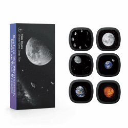Realistische Scheiben - Scheiben für Ainael Meteor und Galaxy Projektor, 5k Ultra HD Discs für Heimplanetarium, 6 Discs Set ohne Projektor (Moon)