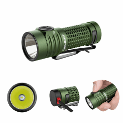 OLIGHT Baton Turbo kleine Taschenlampe 1000 Lumen bis zu 510 Meter Leuchtweite Wiederaufladbare Taschenlampe mit Intelligent Anzeige, 50 Tage Laufzeit, 91g Mini Taschenlampe mit 5 Lichtmodi (OD Grün)