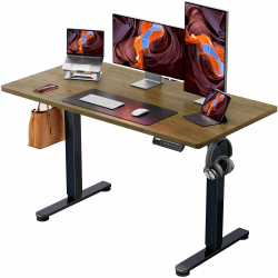 ErGear Höhenverstellbarer Schreibtisch 120 x 60cm Schreibtisch Höhenverstellbar Elektrisch Ergonomischer Steh-Sitz Tisch Computertisch für Heimbüro mit 4 Memory-Steuerung (Espresso) 120*60 cm Espresso