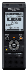 OM SYSTEM WS-883 hochwertiger digitaler Voice Rekorder mit integrierten Stereomikrofonen, Direkt-USB, Rauschunterdrückung, 8 GB interner Speicher, VCVA, schwarz 8GB