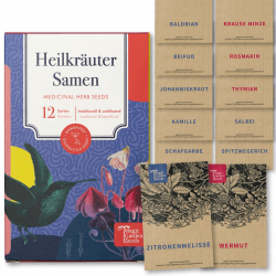 Magic Garden Seeds - 12 samenfeste Heilkräutersamen für Garten, Hochbeet & Balkon - traditionell & wohltuend - Kräutersamen - Saatgut - Kräuter Samen Set - Geschenk für Gartenliebhaber