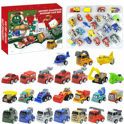 XCMVCN Adventskalender Autos 2024, 24 Überraschungs Adventskalender Geschenke mit Autos, 24 Tage Weihnachtskalender Geschenk für Jungen Mädchen