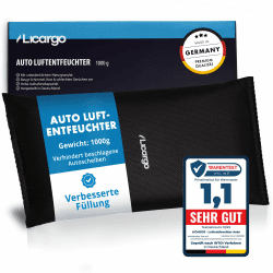 LICARGO Luftentfeuchter (1kg) - verbesserte Füllung - Auto Entfeuchter gegen beschlagene Autoscheiben - wiederverwendbarer Innenraum Luftentfeuchter, Feuchtigkeitskissen für Auto 1x Luftentfeuchter - 2025