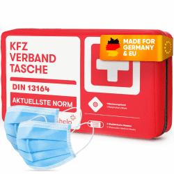 PURAHELP KFZ Verbandstasche nach aktueller Norm 2025 DIN 13164 (StVO konform) - Erste Hilfe Set Auto Verbandskasten 2025