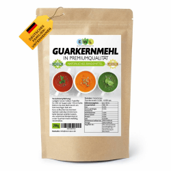EWL Naturprodukte Guarkernmehl Verdickungsmittel Bindemittel E 412 3.500 cps Carb Guar Gum | in Deutschland kontrolliert und abgefüllt | 200g Guarkernmehl 200 g (1er Pack)