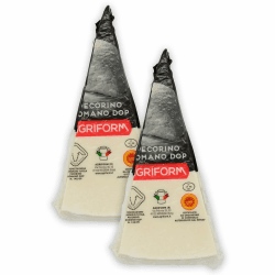 Food-United PECORINO ROMANO DOP 2x 200g Stück | italienischer Schafskäse | Hartkäse | formaggio-pecorino-tradizionale | AGRIFORM | würzig leicht-pikant | passend für Pizza Pasta Risotto Ciabatta (2)