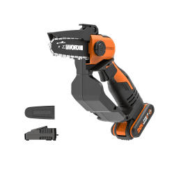 WORX WG324E Akku-Einhand-Astsäge 20V - 12cm Schwertlänge - leicht & bequem - PowerShare kompatibel - mit Akku und Ladegerät WG324E - inkl. 2Ah Akku & Ladegerät