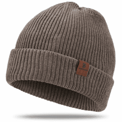 BARFULKER Beanie Mütze Damen Herren, Winter Warm Strickmütze Wintermützen Thermo Laufmützen Dehnbare Weiche Wollmütze mit Bündchen und Dickem Warmem Futter Geschenk Unisex Einheitsgröße Khaki