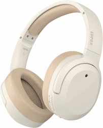 Edifier W820NB Plus Hybrid Aktiver Geräuschunterdrückung Kopfhörer - LDAC Codec - Hi-Res Audio Wireless & Wired - Schnelllade - 49 Stunden Spielzeit - Over Ear Bluetooth V5.2 Kopfhörer - Weiß Elfenbein