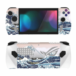 playvital 2 Set Skin Sticker für ROG Ally, individuelle Aufkleber aus Vinyl für ROG Ally Handheld Konsole-Die große Welle