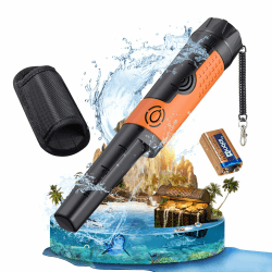 SUNPOW Pinpointer Metalldetektor Für Erwachsene & Kinder, Wasserdicht Pin Pointer Metallsucher - Hochempfindliche 360°-Detektion - Einfacher Gebrauch 2 Alarmmodi - Sonde zur Schatzortung X-Gelb