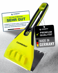 Carbigo Eiskratzer Messing I Eiskratzer Auto Messingklinge I Scheibenkratzer Auto mit Eishobelfunktion, speziell für Extreme Bedingungen I Entfernt Dicke Eisschichten ohne Scheibe zu schaden Eiskratzer PRO