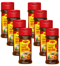 MAGGI Würzmischung 3, für pikantes Geflügel, süß-pikantes Paprika-Gewürz, für Brathähnchen oder Putengeschnetzeltes, 8er Pack (8 x 65g) pikantes Geflügel 65 g (8er Pack)