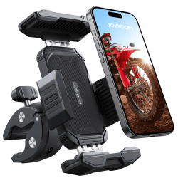 JOYROOM Handyhalterung Motorrad,【7,2” Großtelefon Freundlich & Militärstandard】 Universal Handyhalterung Fahrrad,【1s Spanner & Metallarm】 Handy Halterung Fahrradlenker, Bike Phone Holder für Scooter Voll Schwarz