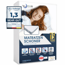 Matratzenschoner 90 x 200 cm Wasserdicht Made in EU und Oeko-TEX Zertifiziert von Dreamzie - Nässeschutz 90x200 Atmungsaktive 1 90 x 200 cm