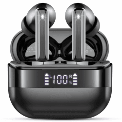 Bluetooth 5.4 Kopfhörer, 2024 Neue Kopfhörer Kabellos In Ear Kopfhörer mit ENC Noise Cancelling Mic, 48H Kabellose Kopfhörer Deep Bass IP7 Wasserdicht Wireless Earbuds, Bluetooth Ohrhörer LED Anzeige Schwarz