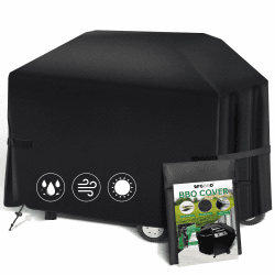 SPGOOD Grillabdeckung Wetterfest 420D Oxford-Stoff Grill Abdeckhaube Gasgrill Wasserdicht Staubdicht Schutzhülle Haube Abdeckplane Reißfest BBQ Cover, Universelle 170 x 61 x 117 cm