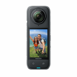 Insta360 X4 Standard-Bundle - wasserdichte 8K 360 Action-Kamera, 4K Weitwinkel-Video, unsichtbarer Selfie-Stick-Effekt, Abnehmbarer Objektivschutz, 135 Minuten Akkulaufzeit, KI-Bearbeitung